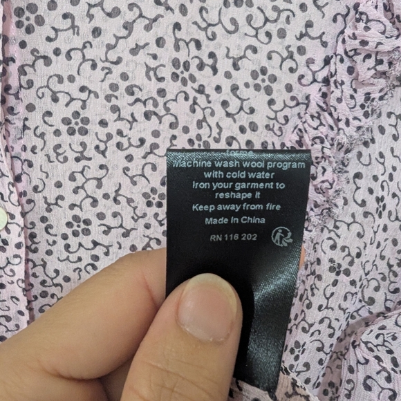 Zadig & Voltaire Purple Ruffled Floral Tweet Goa Sheer Blouse - Picture 13 of 14